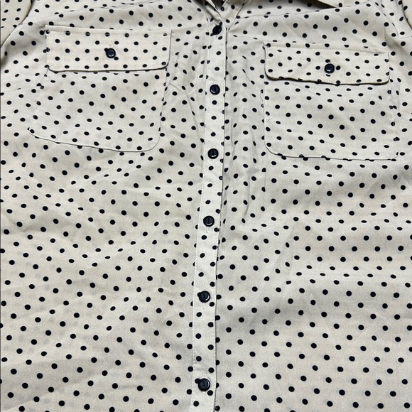 Notations Taupe Dotted Blouse - Picture 5 of 7